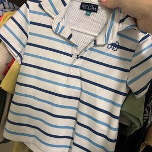 Kids Striped Blue Polo Shirt